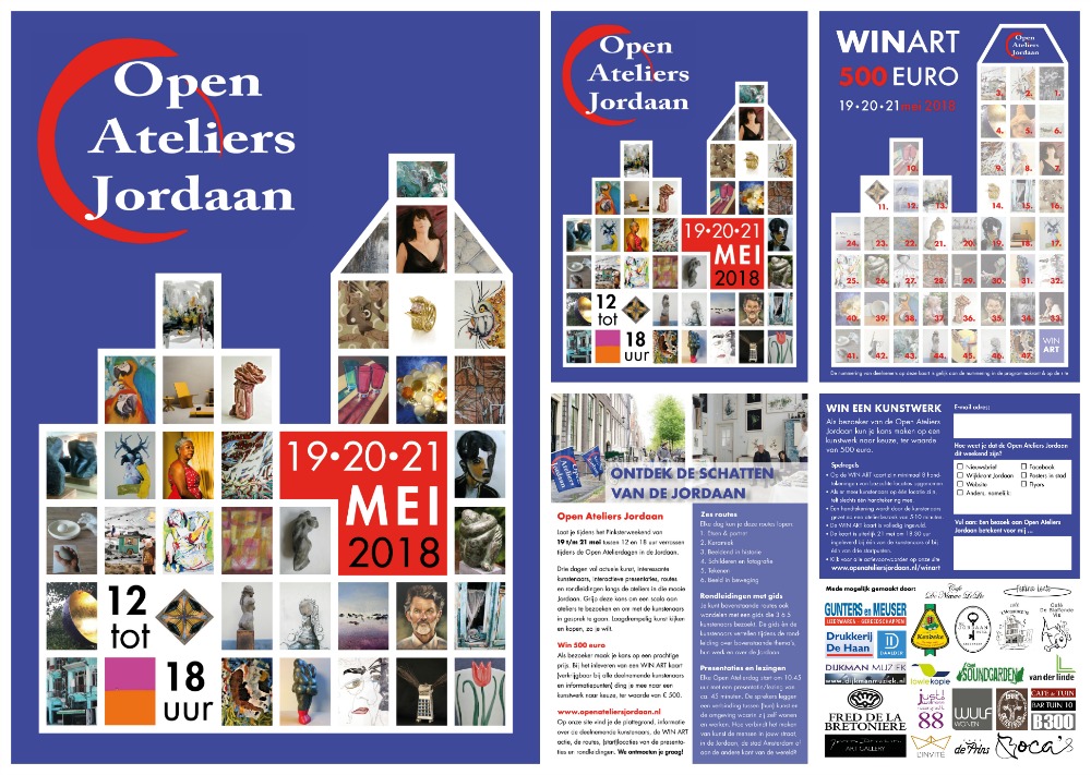 Drukwerk Open Ateliers Jordaan 2018_door Helden-daden.nl